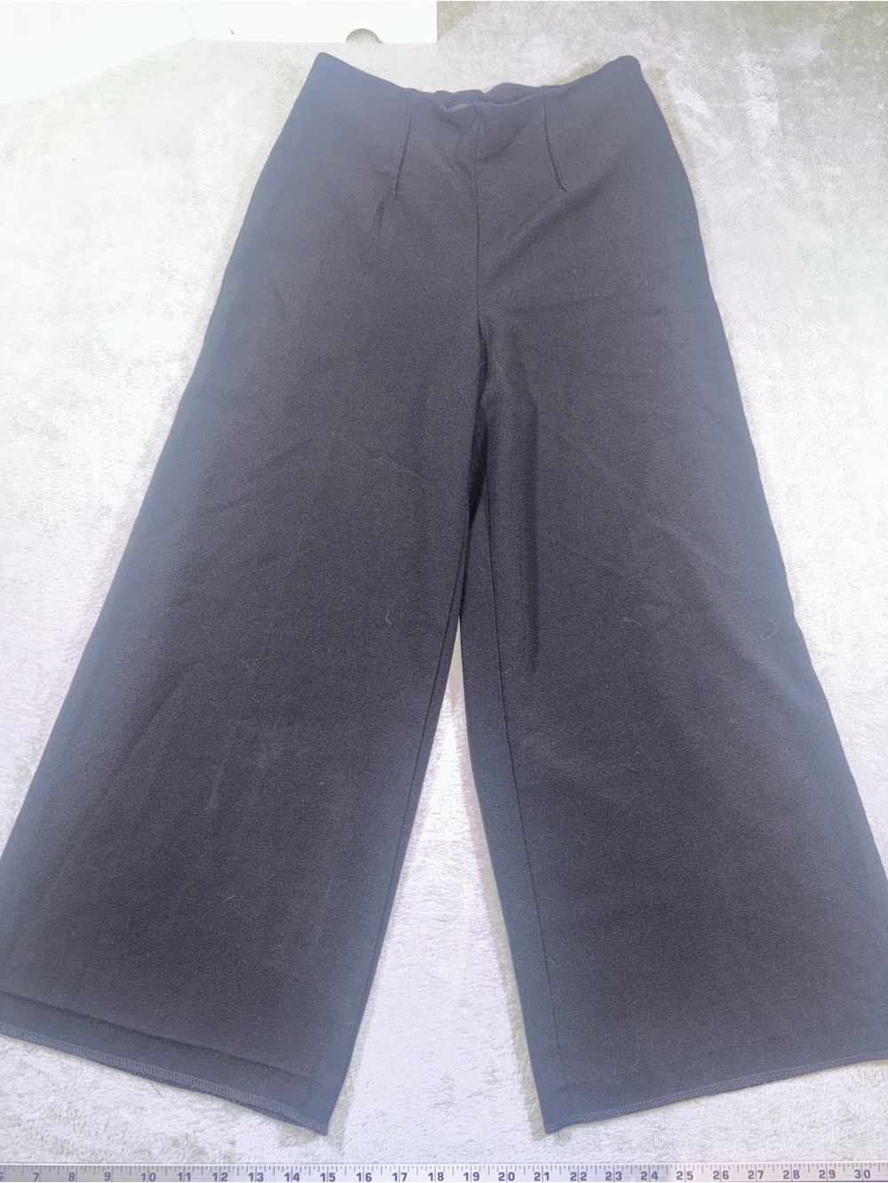 Frank Lyman Charcoal Grey Wide Leg Cropped Trousers - Size 12